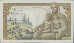 France: Banque De France, Lot With 10 Banknotes, Series 1942-1947, With 2x 5 Fra - 1955-1959 Overprinted With ''Nouveaux Francs''