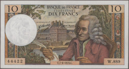 France: Banque De France, Giant Lot With 33 Banknotes, Series 1966-1997, Compris - Otros & Sin Clasificación