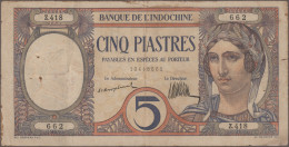 French Indochina - Bank Notes: Banque De L'Indo-Chine, Lot With 4 Banknotes, Ser - Indochina