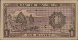 French Indochina - Bank Notes: Banque De L'Indo-Chine, Lot With 16 Banknotes, 1- - Indocina