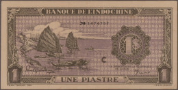 French Indochina - Bank Notes: Banque De L'Indo-Chine, Lot With 16 Banknotes, 1- - Indochina