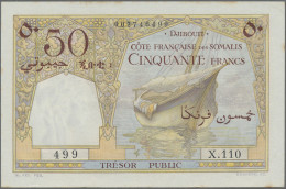 French Somaliland: Trésor Public - Côte Française Des Somalis, Series ND(1952), - Autres - Afrique