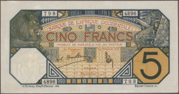 French West Africa: Banque De L'Afrique Occidentale, Lot With 9 Banknotes, 1919- - États D'Afrique De L'Ouest