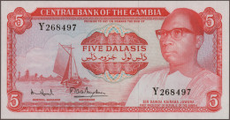 The Gambia: Central Bank Of The Gambia, Lot With 10 Banknotes, Series 1971-1990, - Gambie