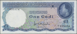 Ghana: Bank Of Ghana, Lot With 5 Banknotes, Series ND(1965), With 1, 5, 10, 50 A - Ghana