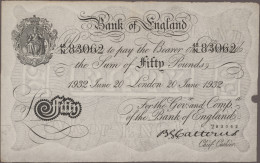 Great Britain: Bank Of England, 50 Pounds 1932 BERNHARD FORGERY, P.331x, Small T - Andere & Zonder Classificatie
