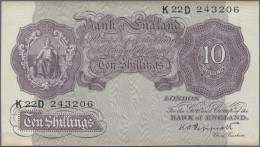 Great Britain: Bank Of England, Lot With 6 Banknotes, Series 1947-1955, Comprisi - Andere & Zonder Classificatie