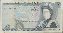 Great Britain: Bank Of England, 5 Pounds ND(1980-87), Prefix DU71, WITHOUT SIGNA - Otros & Sin Clasificación