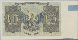Greece: Bank Of Greece, 50 Drachmai 1944, 2x Front And 2x Reverse Progressive Pr - Grecia