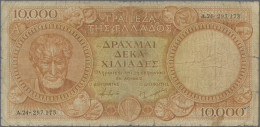 Greece: Bank Of Greece, Lot With 5 Banknotes, Series 1945-1947, With 5.000 Drach - Griekenland