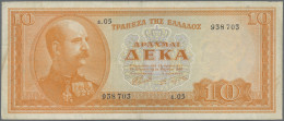 Greece: Bank Of Greece, Lot With 6 Banknotes, Comprising 20.000 Drachmai 1949 (P - Griekenland