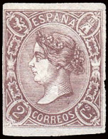 España - (*) - Isabel II - Ensayo Color - 2 Cuartos Violeta - Gálvez 316 - Nuovi