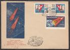 Russia USSR 1963 Space First Anniversary Of The First Group Flight FDC Moscow Cancellation 11,25 - Cartas & Documentos