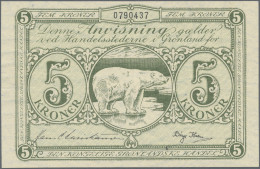 Greenland: Royal Greenlandic Trade, 5 Kroner ND(1953), P.18a, Very Exceptional C - Groenlandia