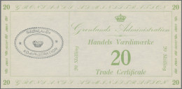 Greenland: Greenland-Administration, Set With 1, 5 And 20 Skilling ND(1942) Trad - Groenlandia