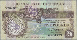 Guernsey: The States Of Guernsey, Set With 4 Banknotes, Series ND(1991-2023), Wi - Other & Unclassified