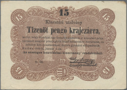 Hungary: Huge Lot Hungary With 23 Banknotes, Series 1849-1945, 15 Pengö Krajczar - Hungary