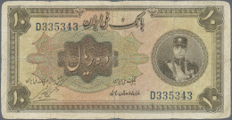 Iran: Bank Melli Iran, 10 Rials SH1311(1932), P.19, Minor Margin Split, Tiny Hol - Irán