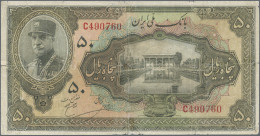 Iran: Bank Melli Iran, 50 Rials SH1311-1314(ca.1934), P.27b, Larger Border Tears - Iran