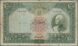 Iran: Bank Melli Iran, 1.000 Rials SH1321, P.38c, Larger Border Tears, Tears At - Irán