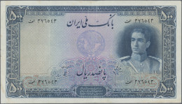 Iran: Bank Melli Iran, 500 Rials ND(1944), P.45, Small Tear Left Border, Some Mi - Iran