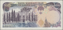 Iran: Bank Markazi Iran, 5.000 Rials ND(1979) Overprint Series, P.122c With Sign - Irán