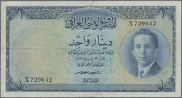 Iraq: National Bank Of Iraq, 1 Dinar ND(1953), P.34, Minor Margin Split, Some Fo - Irak