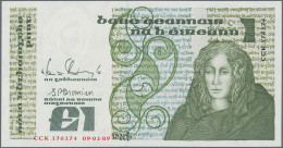 Ireland: Central Bank Of Ireland, Lot With 4 Banknotes, 1, 5, 10 And 20 Pounds 1 - Irlanda