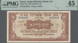 Israel: Anglo-Palestine Bank Limited, 5 Pounds ND(1948-51), P.16a, PMG Graded 45 - Israël