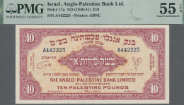 Israel: Anglo-Palestine Bank Limited, 10 Pounds ND(1948-51), P.17a, PMG Graded 5 - Israele