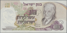 Israel: Bank Of Israel, Lot With 10 Banknotes, Series 1968-1977, With 5, 2x 10, - Israele