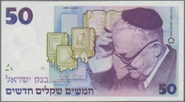 Israel: Bank Of Israel, Lot With 12 Banknotes, Series 1986-2007, With 1, 5, 10, - Israel