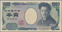 Japan: Bank Of Japan, Lot With 8 Banknotes, Series 1969-2004, With 500, 5x 1.000 - Giappone
