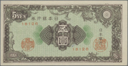 Japan: Bank Of Japan, Lot With 13 Banknotes, Series 1945-1955, Comprising 50 Sen - Japón