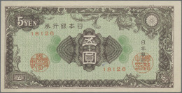Japan: Bank Of Japan, Lot With 13 Banknotes, Series 1945-1955, Comprising 50 Sen - Japan