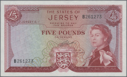 Jersey: The States Of Jersey, Lot With 4 Banknotes, 1963-1972 Series, With 10 Sh - Autres & Non Classés