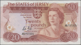 Jersey: The States Of Jersey, Lot With 6 Banknotes, Series 1983/85, With 1 Pound - Andere & Zonder Classificatie