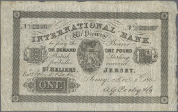 Jersey: International Bank Of Jersey, 1 Pound 1865, P.S161, Still Very Nice With - Sonstige & Ohne Zuordnung
