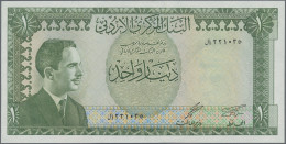 Jordan: Central Bank Of Jordan, Pair With 1 Pound ND (P.14a, UNC) And 10 Pounds - Jordania
