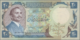 Jordan: Central Bank Of Jordan, Nice Set With 8 Banknotes, Series 1975-1992, Wit - Jordanien