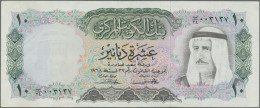 Kuwait: Central Bank Of Kuwait, Lot With 3 Banknotes, Series L.1968, With ½ Dina - Koeweit