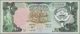 Kuwait: Central Bank Of Kuwait, Lot With 8 Banknotes, Series 1968-1992, With 2x - Kuwait