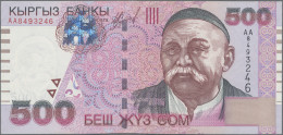 Kyrgyzstan: Bank Of Kyrgyzstan, Huge Lot With 26 Banknotes, 1 Tyin – 1.000 Som, - Kirguistán