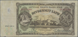 Latvia: Latvijas Valsts, Lot With 7 Banknotes, Series 1919-1935, With 5 And 10 R - Lettonie