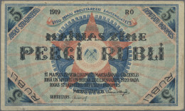 Latvia: Riga's Workers Deputies' Soviet, Set With 1, 3, 5 And 10 Rubli 1919, P.R - Latvia