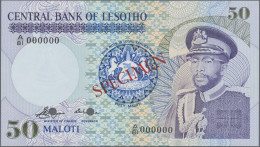 Lesotho: Central Bank Of Lesotho, 50 Maloti 1981 SPECIMEN, P.8s In UNC Condition - Lesoto