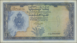 Libya: Bank Of Libya, Very Nice Set With 4 Banknotes, 1959-1963 Series, With ¼ A - Libia