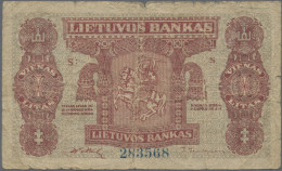 Lithuania: Lietuvos Bankas, Very Nice Set With 5 Banknotes, 1922 Series, With 1 - Litouwen