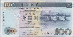 Macao: Banco Da China, Huge Lot With 16 Banknotes, Series 1995-2009, Comprising - Macao