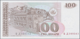 Macedonia: National Bank Of Macedonia, Huge Lot With 18 Banknotes, Series 1992-2 - Macédoine Du Nord